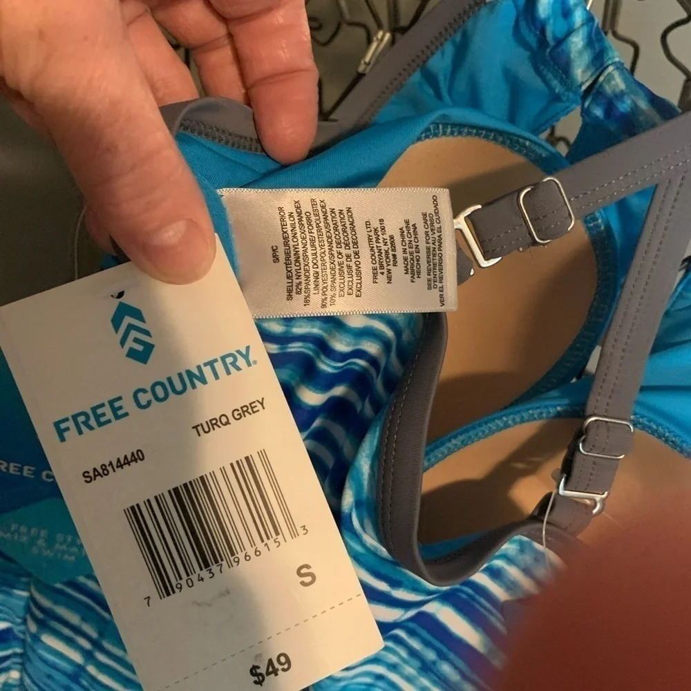Free Country tankini swim top - colorful, NWT, size small - Picture 3 of 4